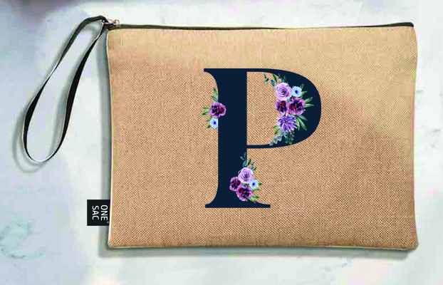 Bolso de mano letra p una pieza (diseño variado) (25×18×1 )